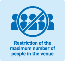 Restriction of the maximum number of people in the venue