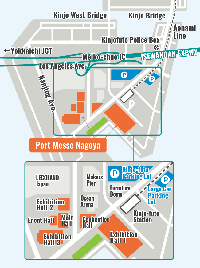 Port Messe Nagoya Area Map