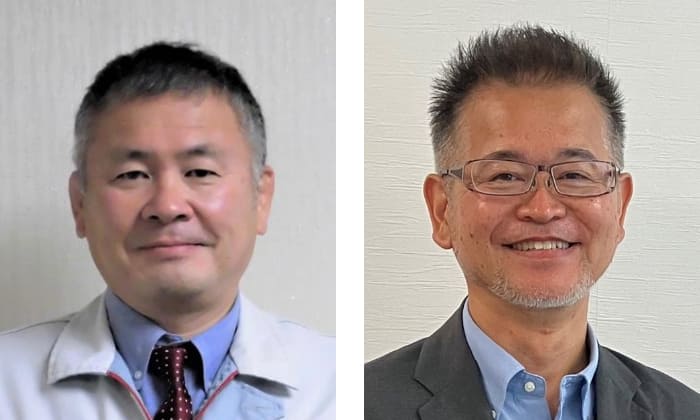 トヨタ自動車三好工場と明知工場の工場長とトヨタヴェルブリッツのアドバイザーを兼任する高橋一彰工場長（＝左）と、マツダの技術本部の藤崎周二副本部長